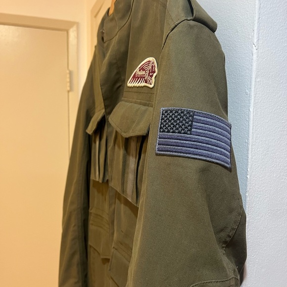 Green Performance Military Jacket with Sturdy Fabric - Picture 3 of 5
